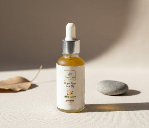 Root Rise Hair Oil Front View - Zuriyah Organics